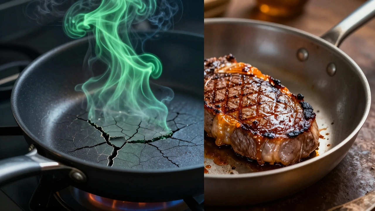 Сравнение вредной и безопасной сковородок: токсичные пары и идеальная жарка